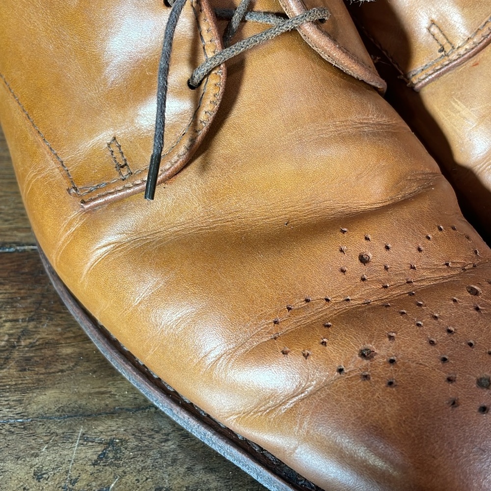Allen Edmonds Mens Brogue Oxford 10.5 D quality made in USA  - leather quality - Picture 13 of 17